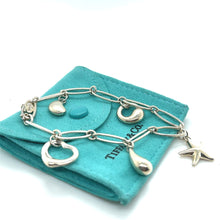 Load image into Gallery viewer, Tiffany &amp; Co. Sterling Silver Elsa Peretti Five-Charm Bracelet 17.08g