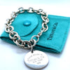 Tiffany & Co. Sterling Silver Return to Tiffany Circle Tag Bracelet 37g