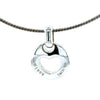 Tiffany & Co. Sterling Silver Vintage Pierced Heart Pendant Choker Necklace 7.15g