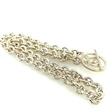 Load image into Gallery viewer, Tiffany &amp; Co. Sterling Silver 2003 Atlas Roman Numeral Toggle Necklace 56g