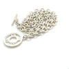Tiffany & Co. Sterling Silver 2003 Atlas Roman Numeral Toggle Necklace 56g