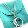 Tiffany & Co. Sterling Silver Vintage Moon Double Chain Necklace 10.5g