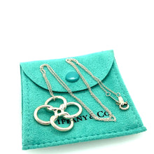 Load image into Gallery viewer, Tiffany &amp; Co. Sterling Silver Elsa Peretti Quadrifoglio Pendant Necklace 7g