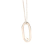 Tiffany & Co. Sterling Silver 1837 Oval Loop Pendant Necklace 13.21g