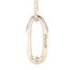 Tiffany & Co. Sterling Silver 1837 Oval Loop Pendant Necklace 13.21g