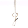 Tiffany & Co. Sterling Silver Elsa Peretti Small “G” Alphabet Pendant Necklace 2.53g