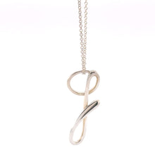 Load image into Gallery viewer, Tiffany &amp; Co. Sterling Silver Elsa Peretti Small “G” Alphabet Pendant Necklace 2.53g