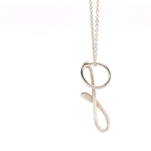 Load image into Gallery viewer, Tiffany &amp; Co. Sterling Silver Elsa Peretti Small “G” Alphabet Pendant Necklace 2.53g