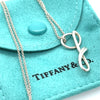 Tiffany & Co. Sterling Silver Elsa Peretti Small “G” Alphabet Pendant Necklace 2.53g