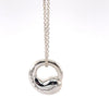 Tiffany & Co. Sterling Silver Elsa Peretti Eternal Circle Pendant Necklace 4.11g