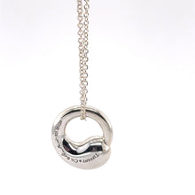 Load image into Gallery viewer, Tiffany &amp; Co. Sterling Silver Elsa Peretti Eternal Circle Pendant Necklace 4.11g