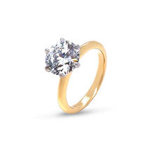 Load image into Gallery viewer, GIA 18ct Yellow &amp; White Gold Diamond Solitaire Ring 3.01ct 5.04g