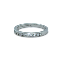 Load image into Gallery viewer, Tiffany &amp; Co. Platinum Diamond Wedding Ring 0.23ct 3.2g