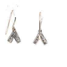 Load image into Gallery viewer, Bespoke Diamond Vee Shaped Drop Earrings 0.31ct