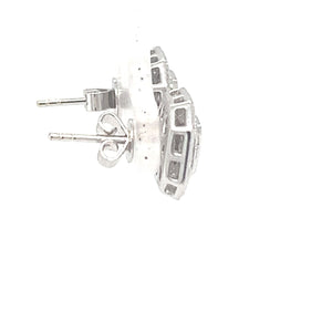 Bespoke Square Cut Diamond Earrings 0.75ct