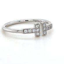 Load image into Gallery viewer, Tiffany &amp; Co T Wire Diamond Ring 0.15ct