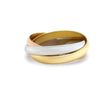 Cartier 18ct 3 Tone Gold Trinity Ring 8.46g