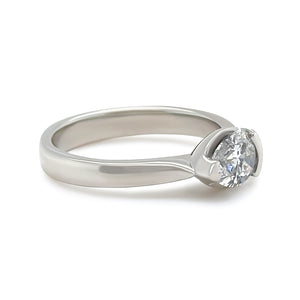 GIA Platinum Diamond Engagement Ring 0.91ct