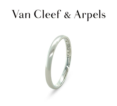 Van Cleef & Arpels Platinum Tendrement Wedding Band 2.44g