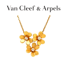 Load image into Gallery viewer, Van Cleef &amp; Arpels Frivole 3-Flower Diamond Pendant Necklace 0.16ct 6.2g