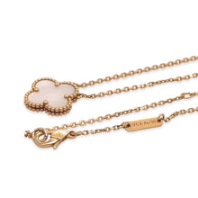 Load image into Gallery viewer, Van Cleef &amp; Arpels Vintage Alhambra Mother of Pearl Pendant Necklace 4.62g