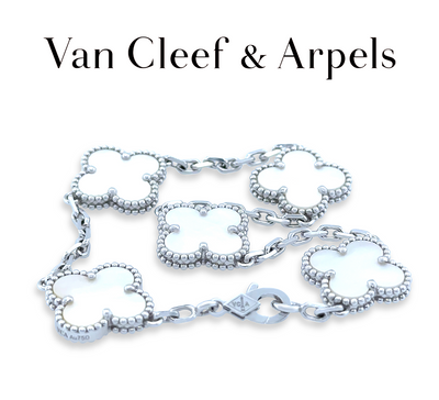 Van Cleef & Arpels 18ct White Gold Vintage Alhambra Bracelet 12g