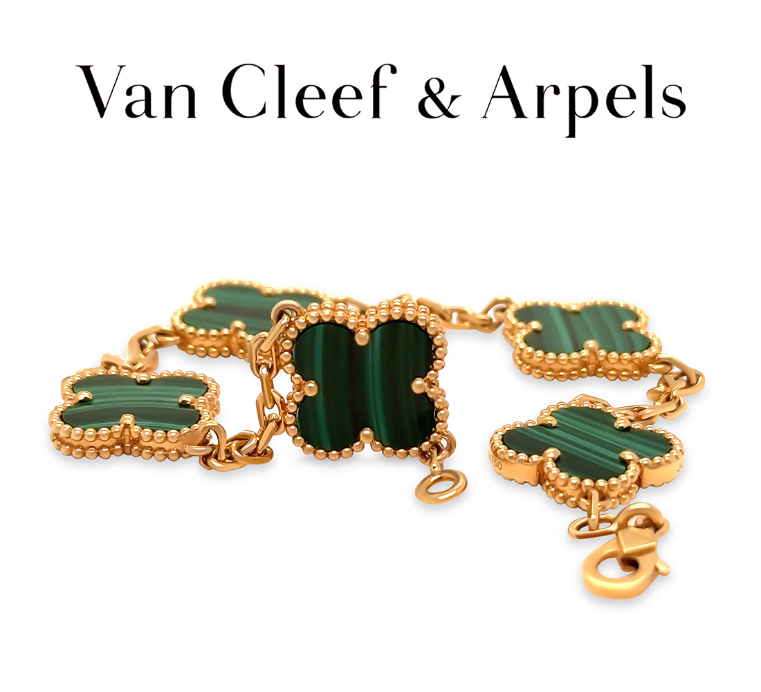 Van Cleef Arpels 18ct Yellow Gold Vintage Alhambra Bracelet Motifs