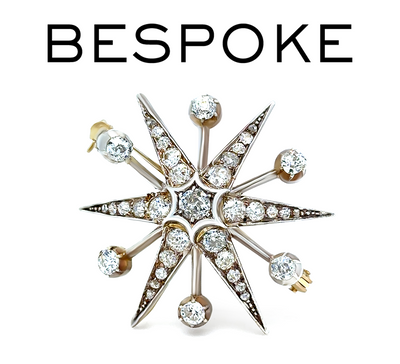 15ct Yellow Gold Victorian Diamond Starburst Brooch 2.50ct 8.68g