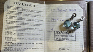 Bvlgari Parentesi Cocktail White Gold Blue Topaz and Diamond Earrings