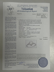 Tiffany & Co Platinum Diamond Engagement Ring 0.77ct