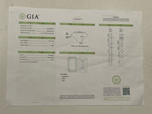 Load image into Gallery viewer, GIA 18ct White Gold Emerald Cut Diamond Halo Ring 2.15ct 5.20g