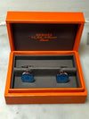 Hermès Licol 2 Bleu Sapphire Cufflinks 9.78g