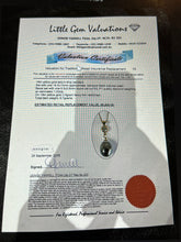 Load image into Gallery viewer, 18ct Yellow Gold Baroque Black Cultured Pearl and Diamond Drop Pendant Necklace 1.02ct