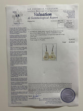 Load image into Gallery viewer, 18ct White Gold Baroque South Sea Pearl and Diamond Drop Earrings 0.12ct