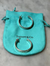 Tiffany & Co Sterling Silver 1837 Hoop Earrings 10.81g