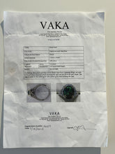 Load image into Gallery viewer, 18ct White and Yellow Gold Black Opal and Diamond Ring 3.57ct 6.52g