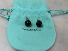 Load image into Gallery viewer, Tiffany &amp; Co. Black Onyx Ball Stud Earrings in Sterling Silver 10mm 3.51g