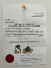 Load image into Gallery viewer, James Allen 18ct White Gold Emerald &amp; Diamond Ring 1.47ct 4.19g