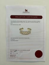 Load image into Gallery viewer, Sterling Silver Cut-Out Pattern Cuff Bangle 37.6g