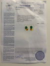 18ct Yellow Gold Emerald & Diamond Stud Earrings 1.06ct 2.41g