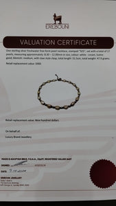Bespoke Sterling Silver Freshwater Pearl Necklace 47.9g