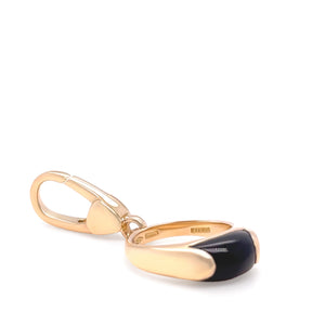 Bvlgari Rare 18ct Yellow Gold Tronchetto Onyx Charm Pendant 2.74g