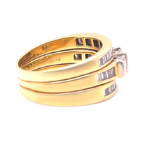 Load image into Gallery viewer, 18ct Yellow Gold Princess Cut Diamond Bridal Set 2.77ct 11.36g