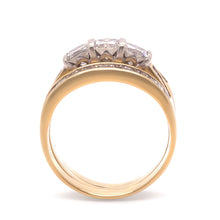 Load image into Gallery viewer, 18ct Yellow Gold Princess Cut Diamond Bridal Set 2.77ct 11.36g