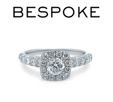 Load image into Gallery viewer, Bespoke 18ct White Gold Diamond Engagement Ring 1.19ct
