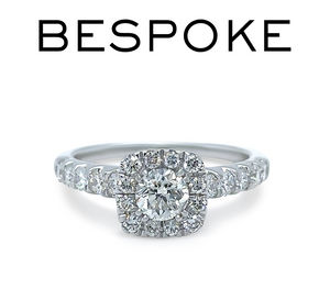 Bespoke 18ct White Gold Diamond Engagement Ring 1.19ct