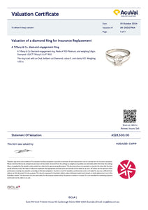 Tiffany & Co Platinum Diamond Engagement Ring 1.00ct