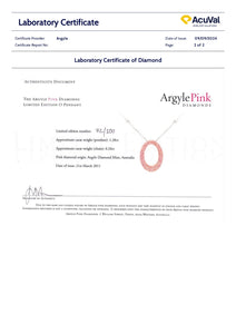 Pink argyle diamonds 18ct Rose & White Gold Diamond O Pendant 1.53ct