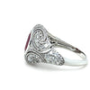 14ct White Gold Ruby and Diamond Art Deco Ring 3.64ct