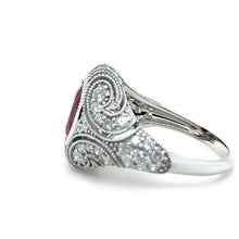 Load image into Gallery viewer, 14ct White Gold Ruby and Diamond Art Deco Ring 3.64ct